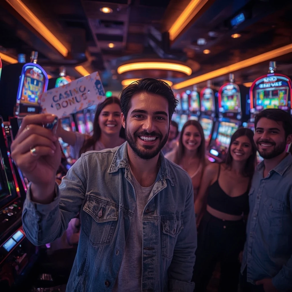une personne avec un bonus de casino 2UP CASINO