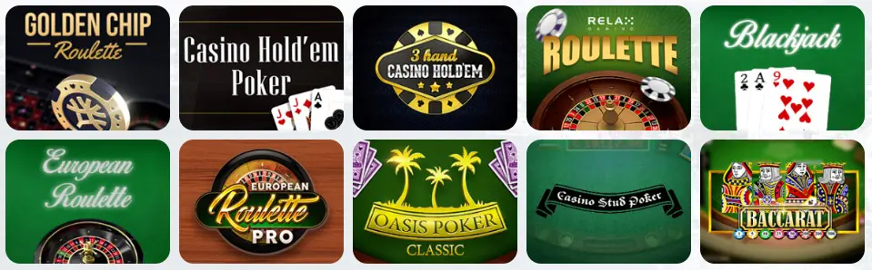 Jeux de table au 2UP Casino