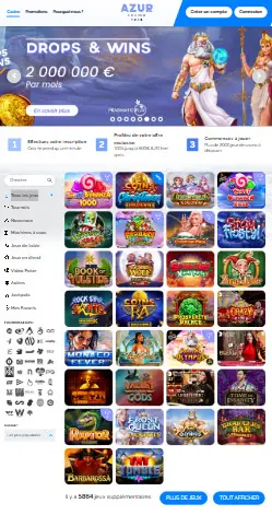 l'application et interface 2UP CASINO